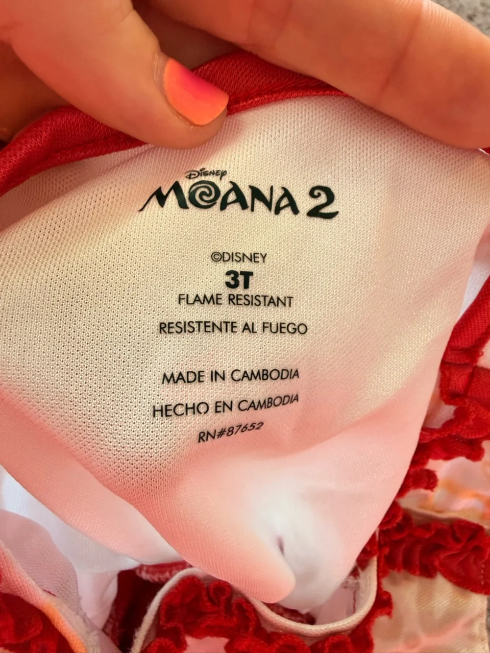 Disney Moana 2 Red Dress - Picture 2 of 2